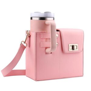 40oz Tumbler Crossbody Bag - Adjustable Strap Hands-Free Cup Holder Purse