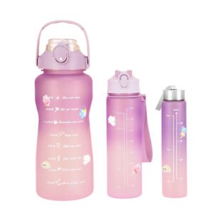 3 in 1 Gradient Hydration Bottles: Marked with Time & Volume