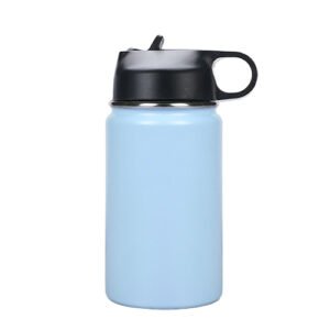 Wevi Double-Wall Stainless Steel Insulated Water Bottle for Travel, Gym & Sports - Minimalist Logo Design with Carrying Rope - Ideal for Adults