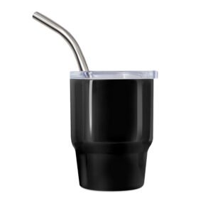 Wholesale 2oz Mini Tumbler - Stainless Steel Insulated Shot Glass with Straw for Espresso, Cocktails & Whiskey, Custom Logo