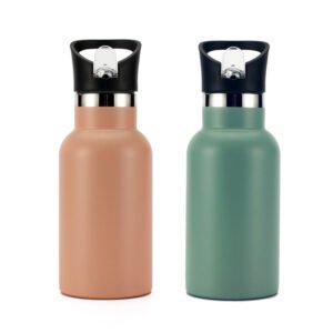 WEVI 350ml Vacuum Insulated Water Bottle with Straw Lid