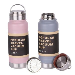 500ml 750ml Stainless Steel Water Bottle With Handle Tea Strainer