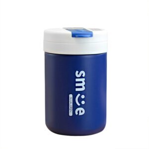 double-layer 304 stainless steel coffee mug with straw for kids